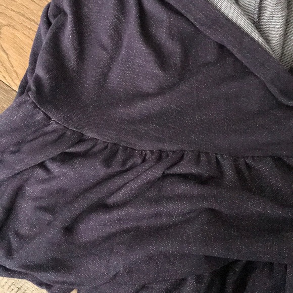 Ruffle bottom navy cardigan - Picture 3 of 3